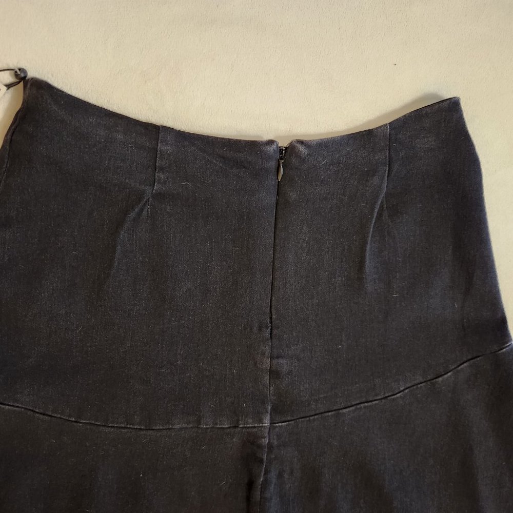 NWT Anne Klein Onyx Wash Flared A-Line Skirt Cotton Blend Stretch Fabric Size 6 - Picture 8 of 14